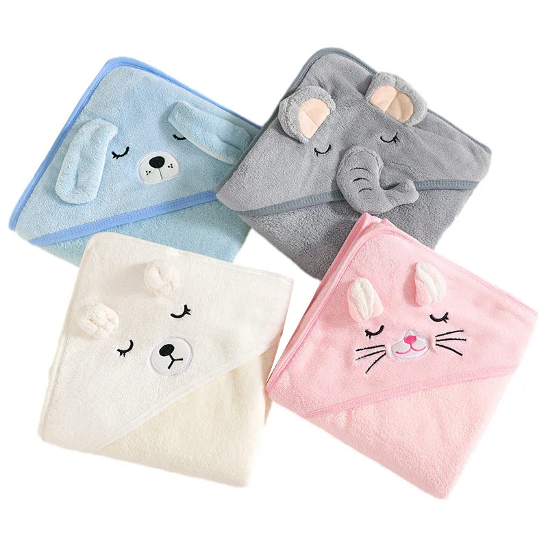 sortie-de-bain-bebe-absorbante-douce-Rose-blanc-bleue-gris-couleur