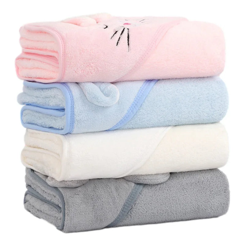 sortie-de-bain-bebe-absorbante-douce-Rose-blanc-bleue-gris-couleurs