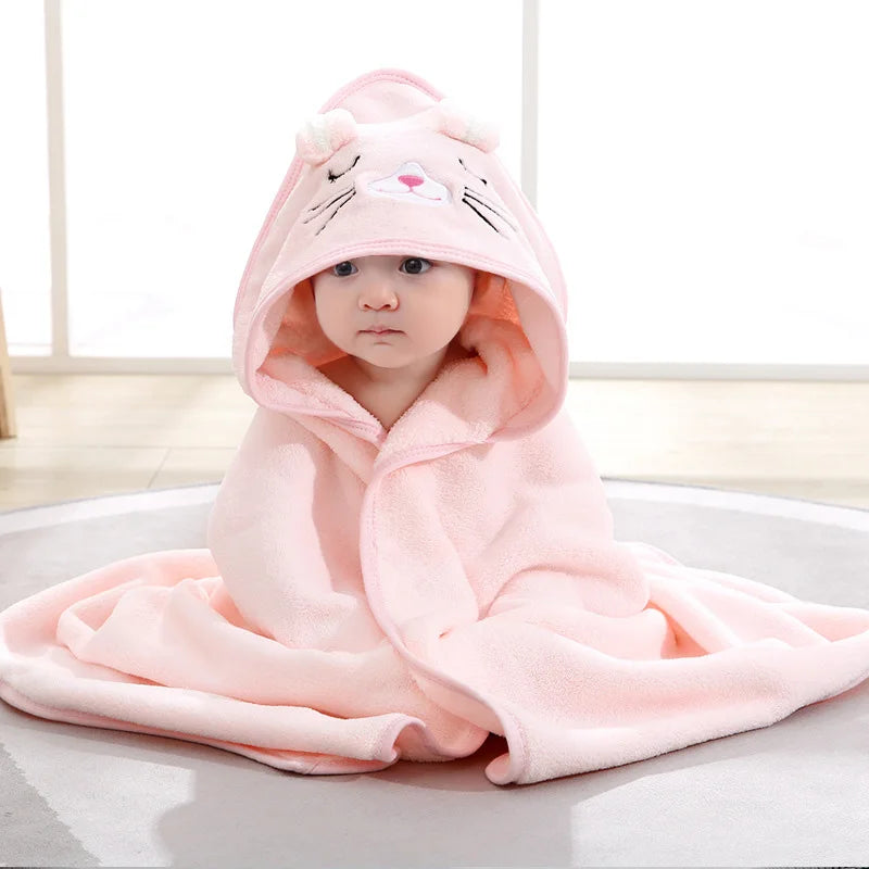 sortie-de-bain-bebe-absorbante-rose